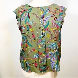 Tahari floral top XL